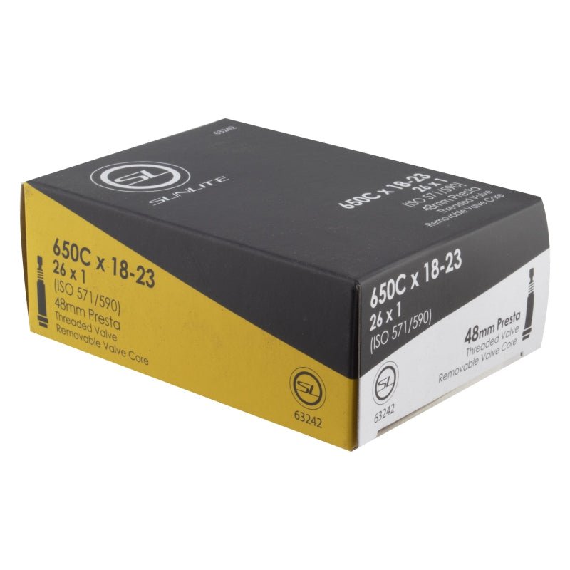 Tube Sunlite Sunlite Standard Presta Valve 650Cx18-23 (26x1) PV 48mm 0d Threaded Removable 25mm 0.9mm Dark Slate Gray