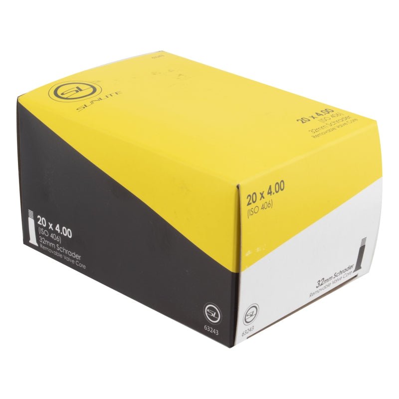 Tube Sunlite Sunlite Standard Schrader Valve 20x4.00 SV 32mm 0d Smooth Removable 92mm 0.9mm Light Goldenrod