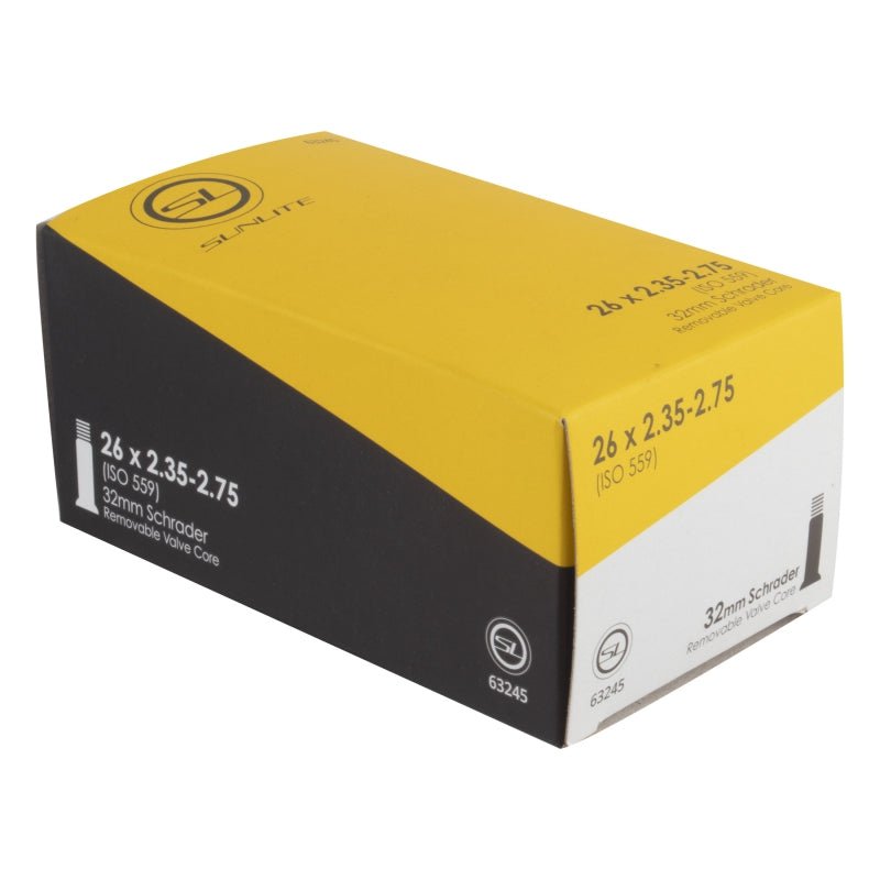 Tube Sunlite Sunlite Standard Schrader Valve 26x2.35-2.75 SV 32mm 0d Smooth Removable 70mm 0.9mm Goldenrod