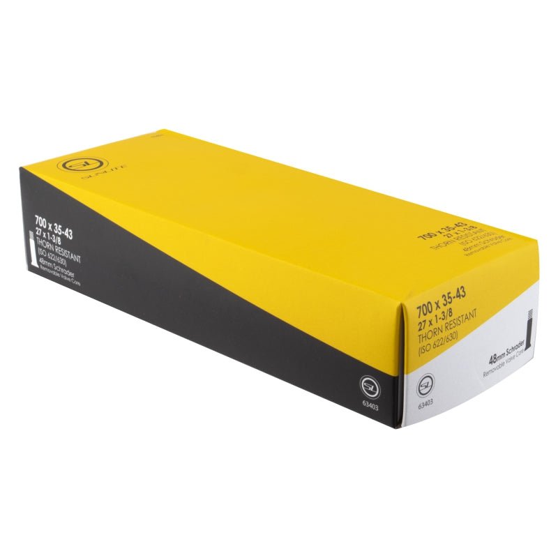 Tube Sunlite Sunlite Thorn Resistant Schrader Valve 700x35-43 SV 48mm 0d Smooth Removable 31mm 4.3mm Goldenrod
