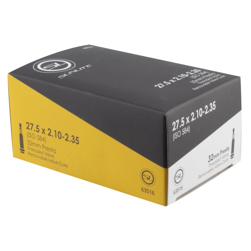 Tube Sunlite Sunlite Standard Presta Valve 27.5x2.10-2.35 PV 32mm 0d Threaded Removable 56mm 0.9mm Dim Gray