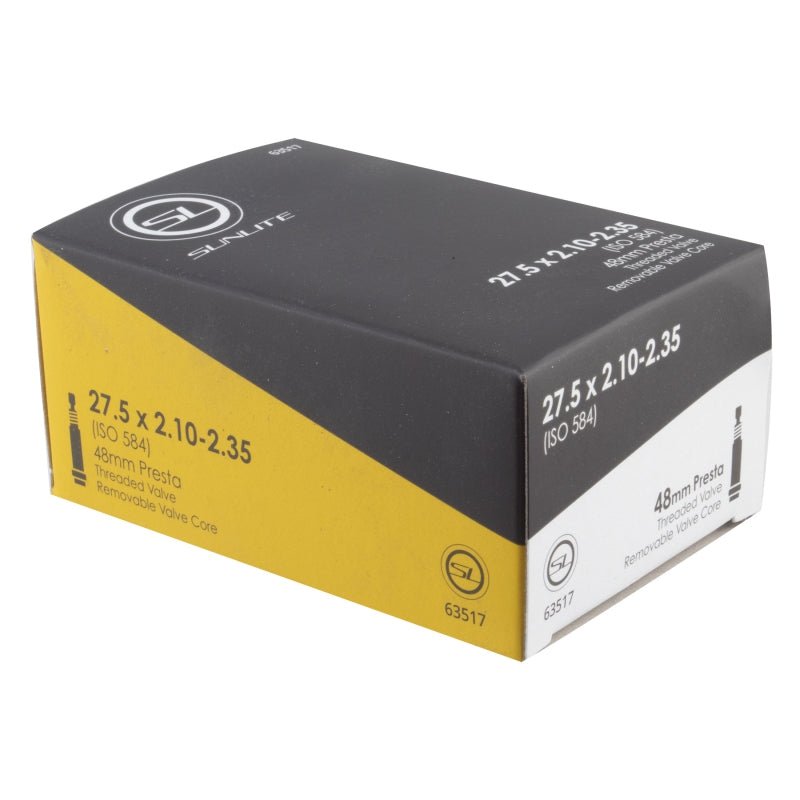 Tube Sunlite Sunlite Standard Presta Valve 27.5x2.10-2.35 PV 48mm 0d Threaded Removable 56mm 0.9mm Tan
