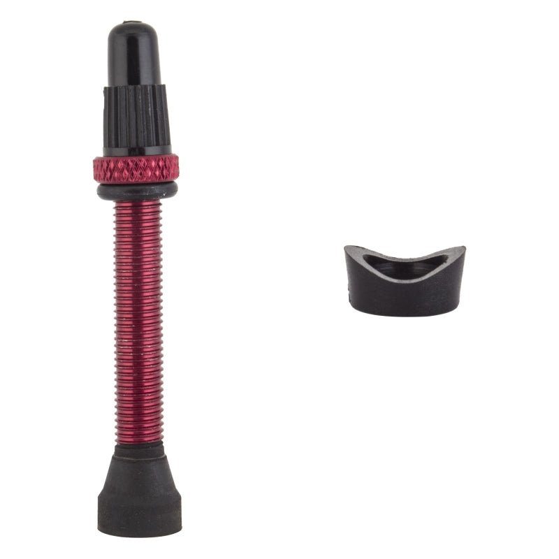 Tubeless Accessories Origin8 Origin8 Tubeless Alloy Presta Valve Tubeless Valve 44mm Single AL6061 Red 23mm - 31mm Dark Slate Gray