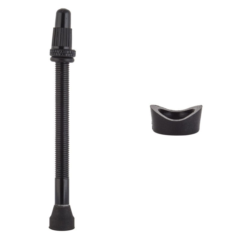 Tubeless Accessories Origin8 Origin8 Tubeless Alloy Presta Valve Tubeless Valve 70mm Single AL6061 Black 43mm - 57mm Dark Slate Gray