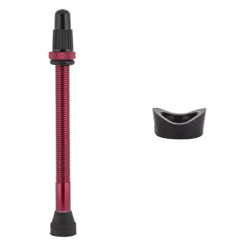 Tubeless Accessories Origin8 Origin8 Tubeless Alloy Presta Valve Tubeless Valve 70mm Single AL6061 Red 43mm - 57mm Dark Slate Gray