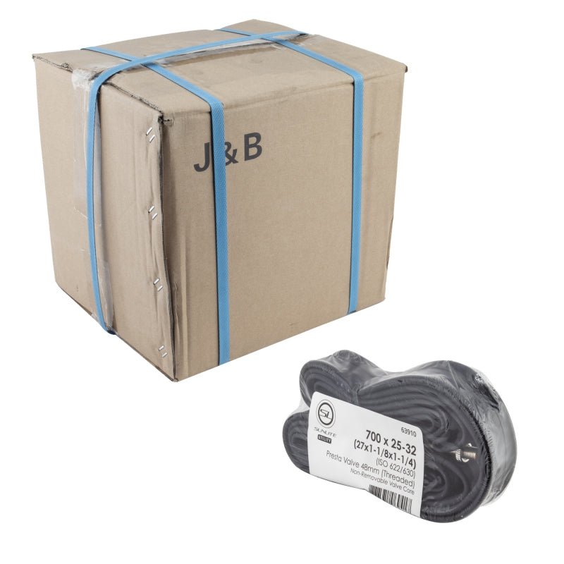 Tube Sunlite Sunlite Utili-T Bulk Standard Presta Valve Tubes PV 48mm 0d Threaded Non Removable 25mm 0.9mm Dark Gray