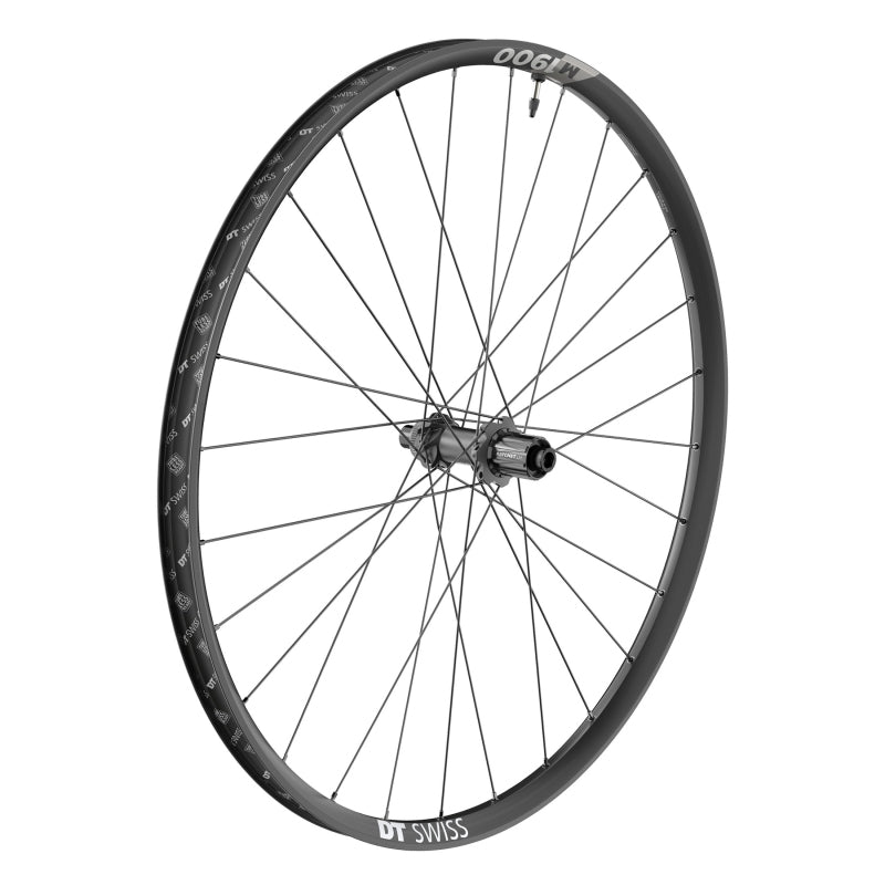 Rear Wheel DT Swiss DT Swiss M 1900 Spline 30 Rear Wheel - 29" 12 x 148mm Center-Lock HG 11 MTN BLK Dark Slate Gray