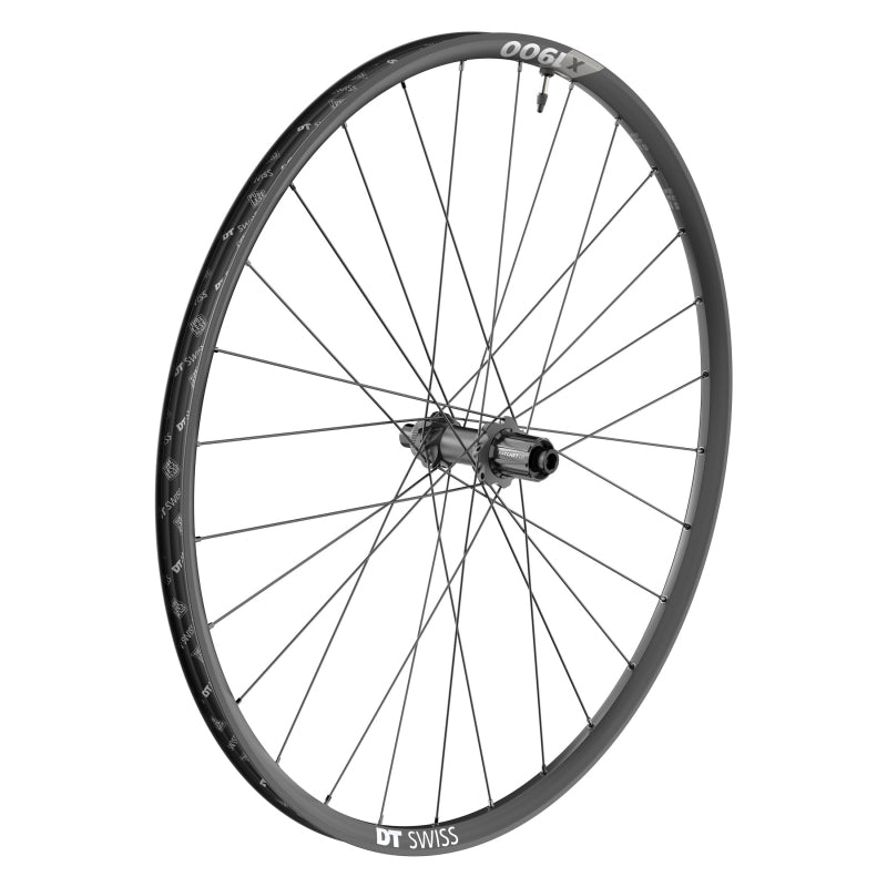 Rear Wheel DT Swiss DT Swiss X 1900 Spline 25 Rear Wheel - 29" 12 x 148mm Center-Lock HG 11 MTN BLK Dim Gray