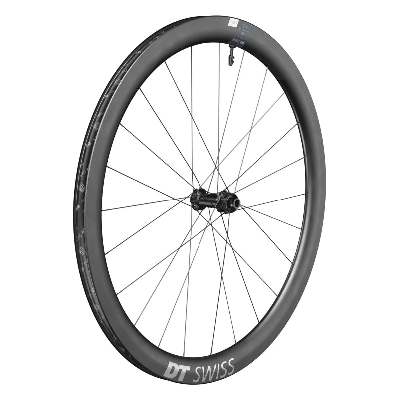 Front Wheel DT Swiss DT Swiss CRC 1400 Spline 45 Front Wheel - 700 12 x 100mm Center-Lock Black Dim Gray