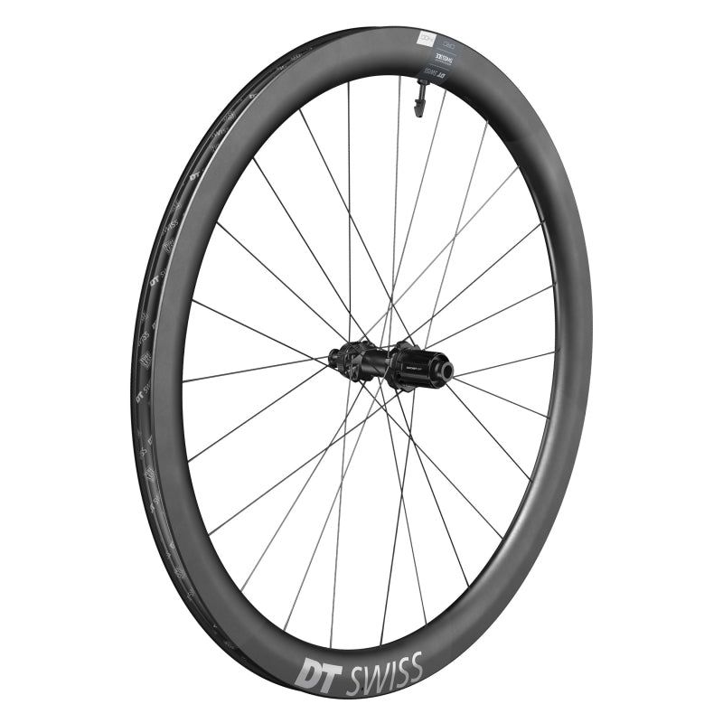 Rear Wheel DT Swiss DT Swiss CRC 1400 Spline 45 Rear Wheel - 700 12 x 142mm Center-Lock HGR11 BLK Dim Gray