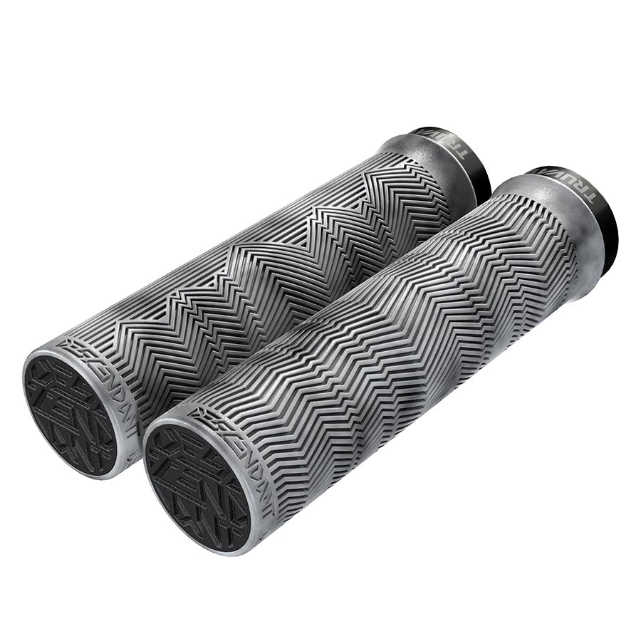 Grips TruVativ Truvativ Descendant Single Locking Grips 133mm Light Gray/Black Marbled Pair Dark Slate Gray