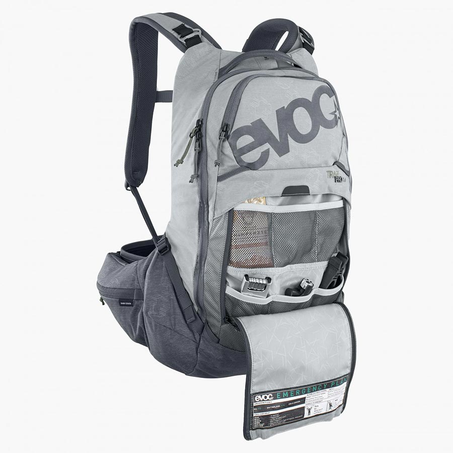 Backpack & Messenger Bags EVOC EVOC Trail Pro 16 Protector backpack 16L Stone/Carbon Grey LXL Dark Slate Gray