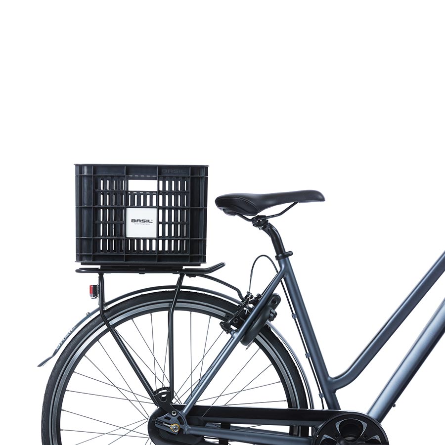 Baskets and Accessories Basil Basil Bicycle Crate M Basket Black Dark Slate Gray