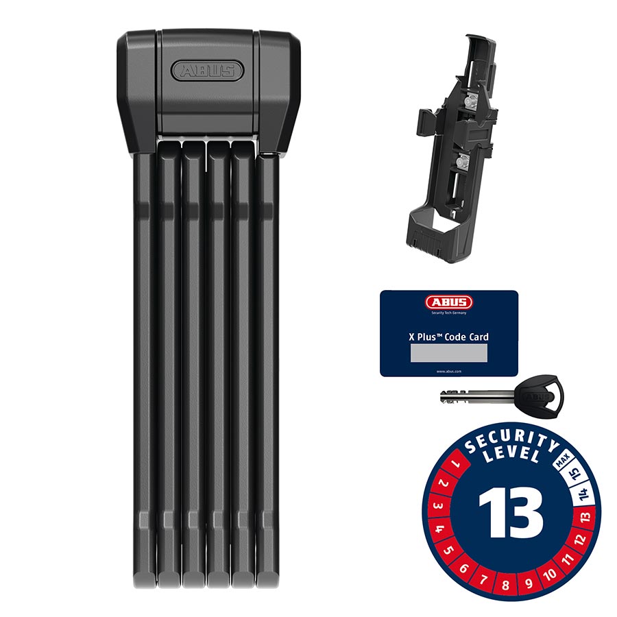 Folding Locks Abus Abus Bordo 6200K/90 SH BK Folding Lock - Black Dark Slate Gray