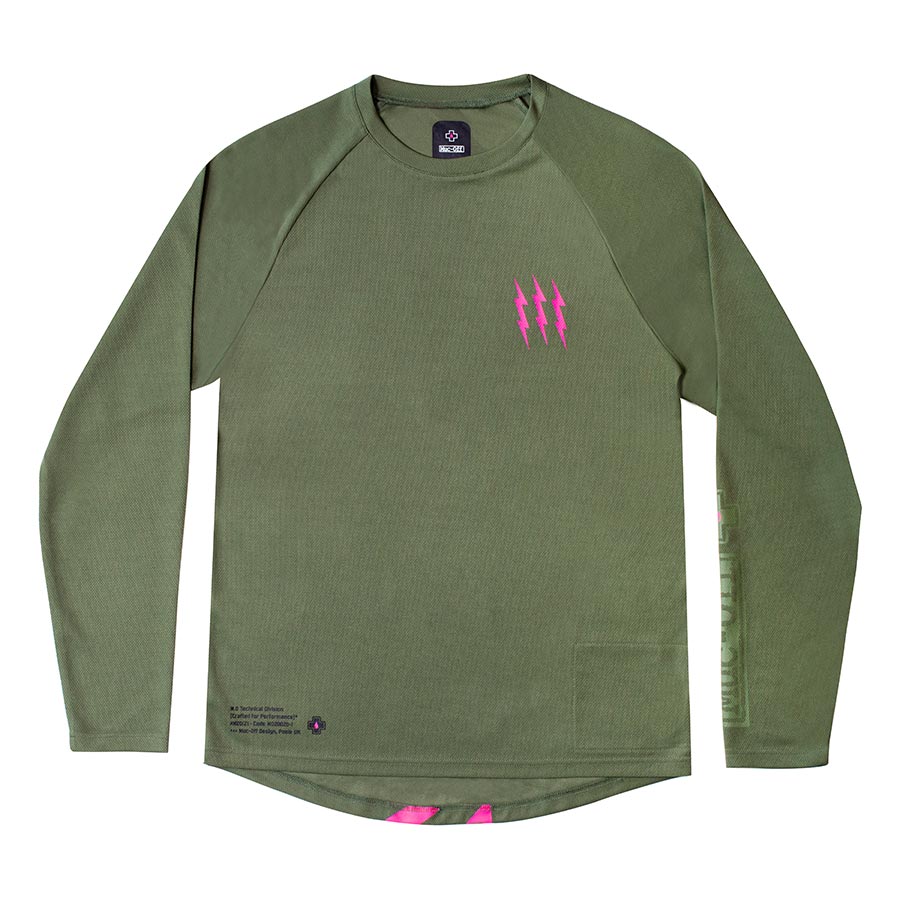 Jerseys Muc-Off Muc-Off Riders LS Jersey Long Sleeves Men Green S Dim Gray