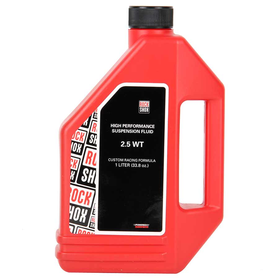 Suspension Tools RockShox RockShox Suspension Oil 2.5wt 1 Liter Bottle Tomato