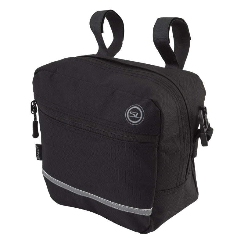 Bags Sunlite Sunlite Bar Tender II Handlebar Bag Velcro Straps 9.1x4.3x8.3` 300 c.i. Black Dark Slate Gray