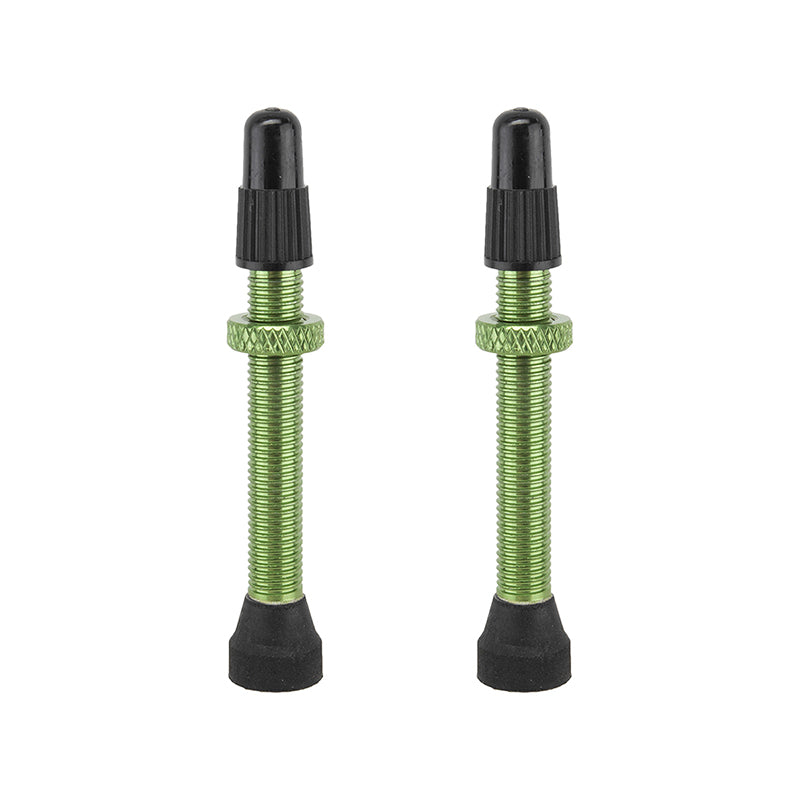 Slime Tubeless Valve Stem Tubeless Valves 44mm Pair Alloy Green