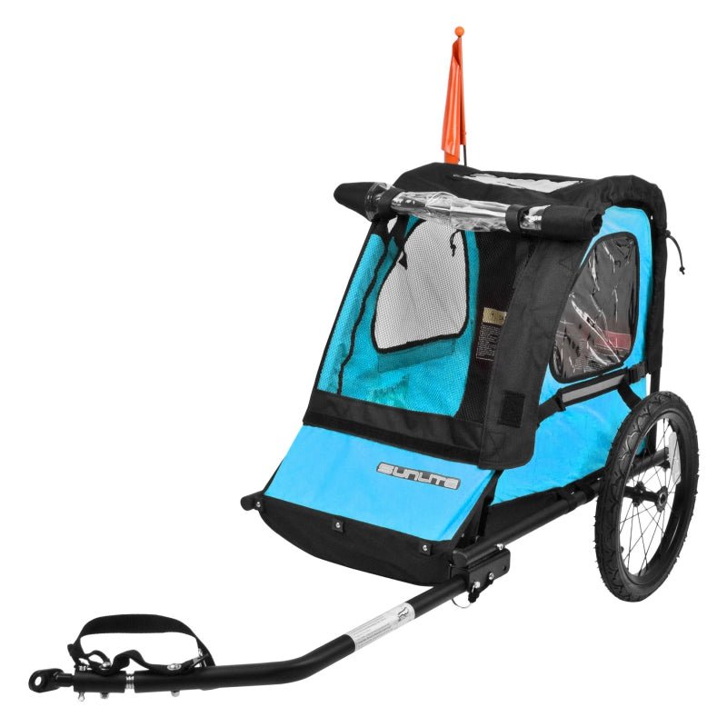 Trailers Sunlite Sunlite Trailer Tot Single ST Steel Steel 100lbs Black/Blue Dark Slate Gray