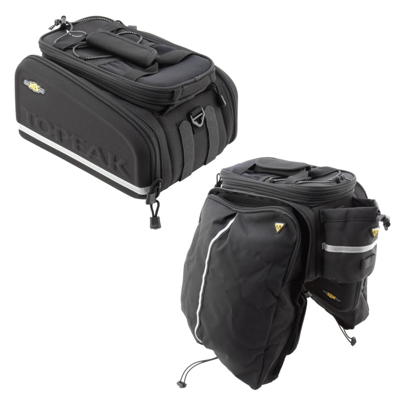 Rack Bag Topeak Topeak MTS Trunk Bag DXP Rack Bag Expandable Panniers - Strap Mount BLK Dark Slate Gray