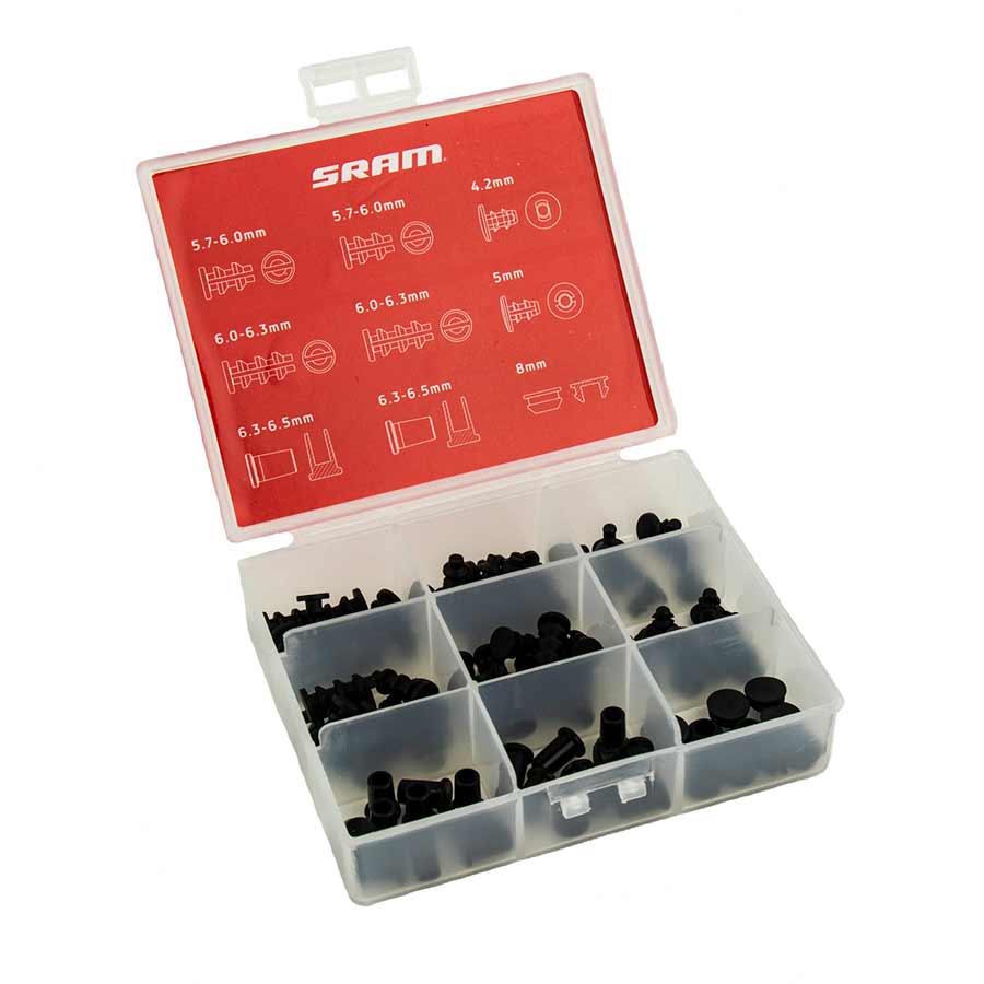 Chainstay/Frame Protection SRAM SRAM Frame Plug Tackle Box 4.2mm x 10 5mm x 10 5.7-6mm x 20 6.0-6.3mm x 20 6.3-6.5mm x 20 8mm x 10 Sienna