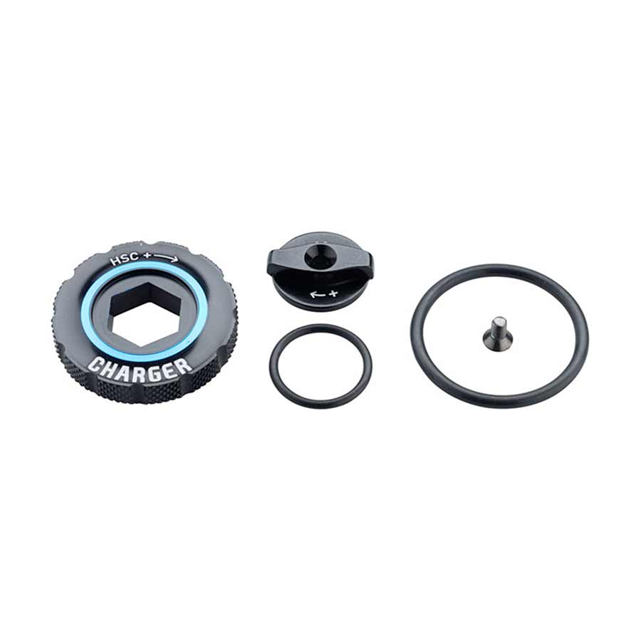 Adjuster Knob & External Hardware RockShox RockShox 35mm Charger2 RC2 Crown Knob Kit for Lyrik RC2 and BoXXer RC2 Dark Slate Gray