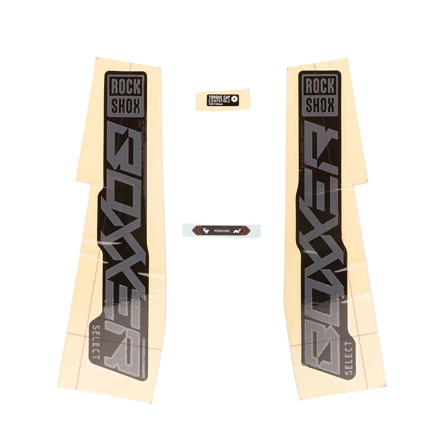 Fork Decals RockShox RockShox Decal Kit for Boxxer SEL Grey/Black 11.4018.105.002 Black