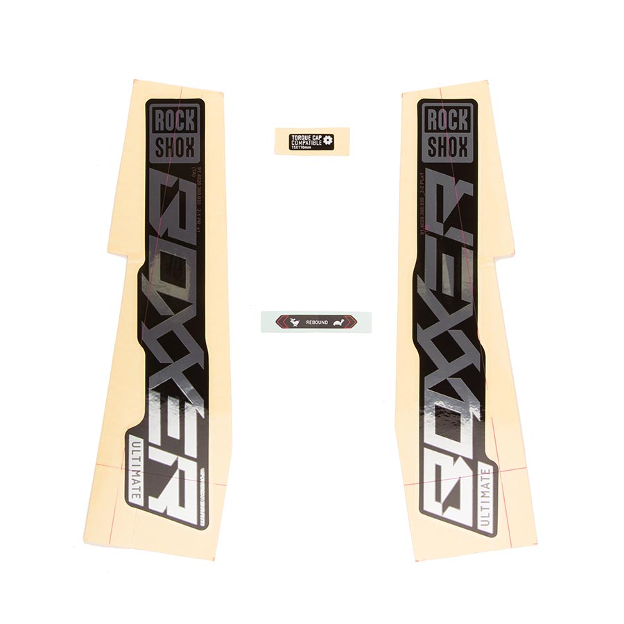 Fork Decals RockShox RockShox Decal Kit for Boxxer ULT Polar/Black 11.4018.105.003 Bisque