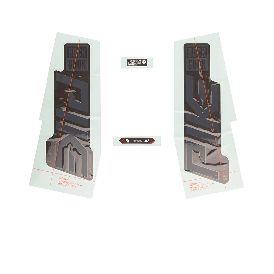 Fork Decals RockShox RockShox Decal Kit for Pike SEL Grey/Black 11.4018.105.005 Light Gray