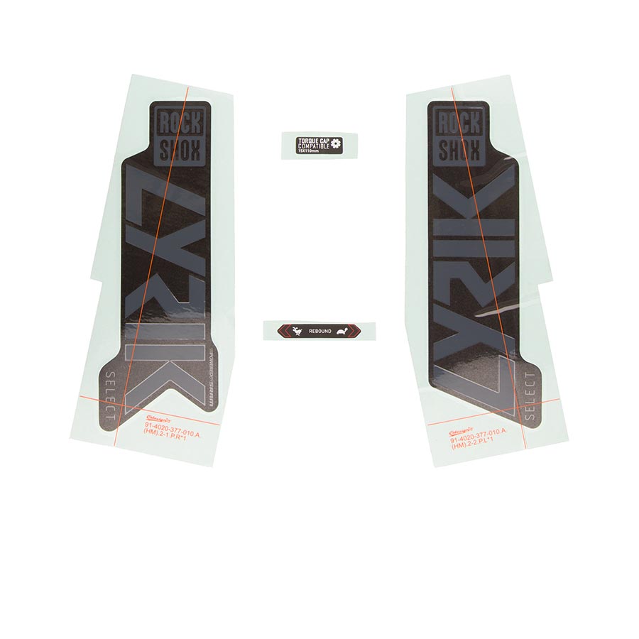 Fork Decals RockShox RockShox Decal Kit for Lyrik SEL GGRY/DFB 11.4018.105.011 Dark Slate Gray