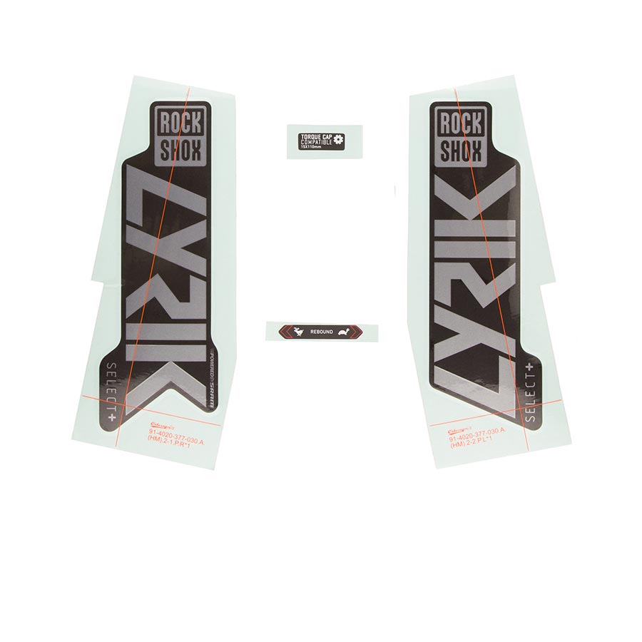 Fork Decals RockShox RockShox Decal Kit for Lyrik SEL+ GPLR/DFB 11.4018.105.013 Dark Slate Gray
