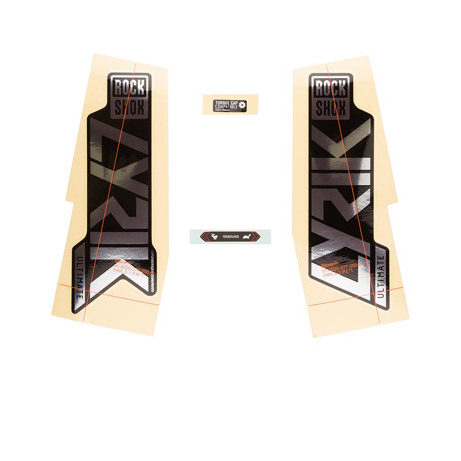 Sticker/Decal RockShox RockShox Fork Decal Kit - Lyrik Ultimate 27/29" Polar Foil for Gloss Black Bisque