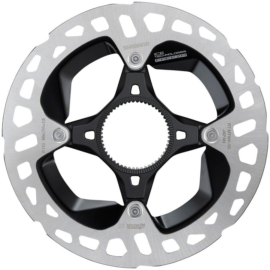 Disc Rotor Shimano Shimano Dura-Ace RT-MT900-SS Disc Brake Rotor - 140mm Centerlock Silver/BLK Gray