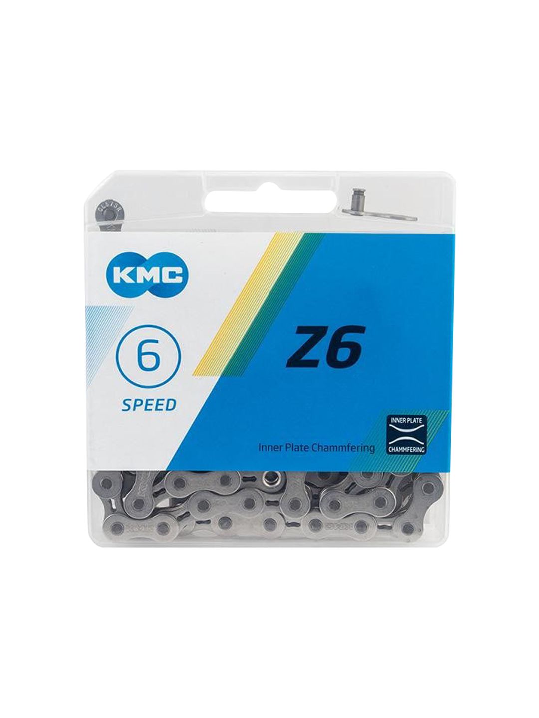 Chains KMC KMC Z6 Chain - 6 7-Speed 116 Links Silver Dark Cyan