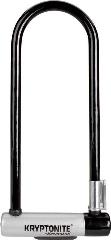 U-Lock Kryptonite Kryptonite KryptoLok U-Lock - 4 x 11.5" Keyed Black Includes bracket Light Gray