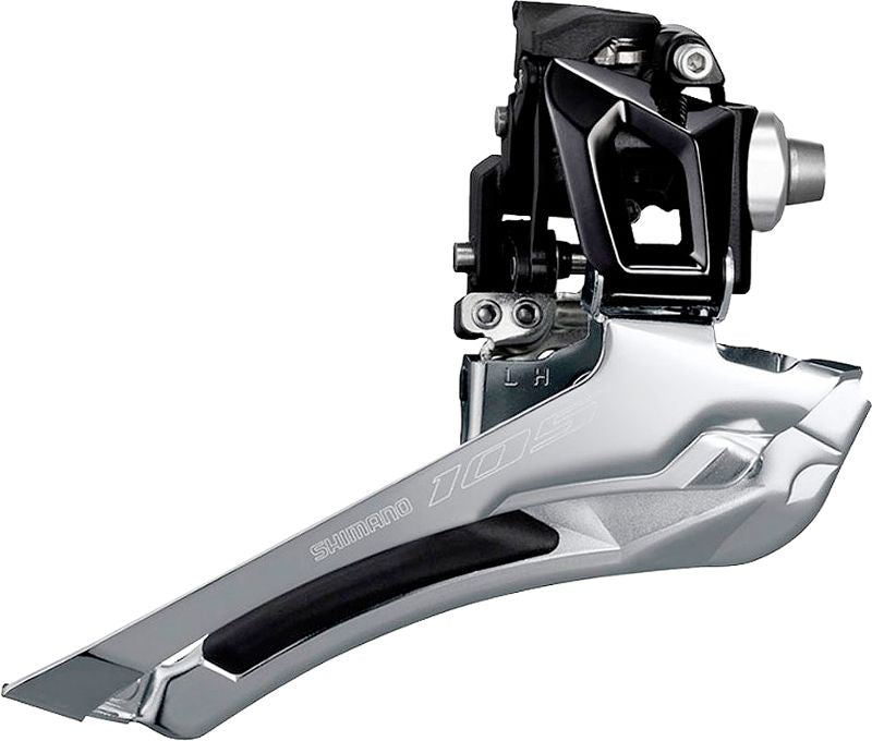 Front Derailleurs and Parts Shimano Shimano 105 FD-R7000-FL Front Derailleur - 11-Speed Double Braze-On Down-Swing BLK Dark Slate Gray
