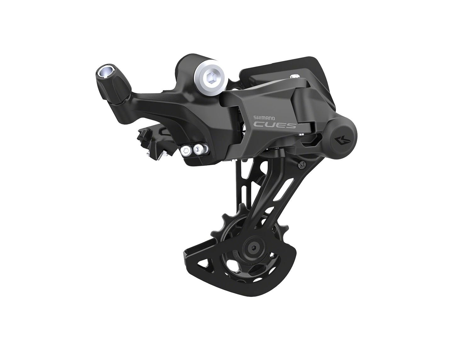 Rear Derailleurs Shimano Shimano CUES RD-U4000-GS Rear Derailleur - 9-Speed Shadow Design Direct Attach Medium Cage BLK Dark Slate Gray