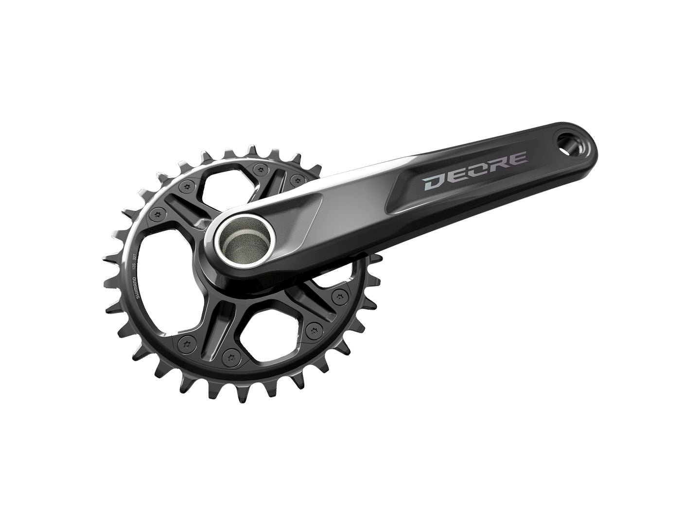 Cranksets and Arms Shimano Shimano Deore FC-M6120-1 Crankset - 175mm 12-Speed 32t Black Dark Slate Gray
