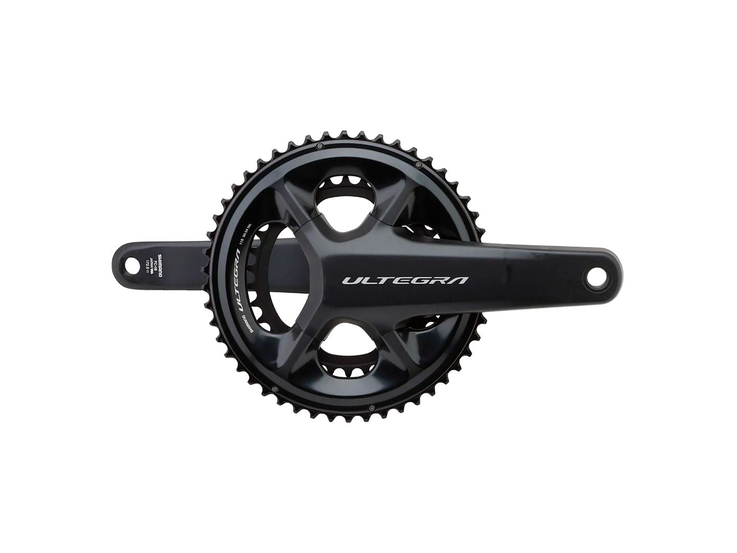 Cranksets and Arms Shimano Shimano Ultegra FC-08 Crankset - 175mm 11-Speed 52/36t 110 Asymmetric BCD Hollowtech II Spindle Interface BLK Dark Slate Gray