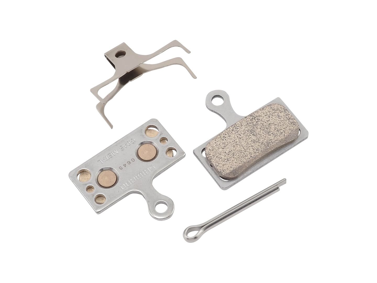 Disc Brake Pads Shimano Shimano G04S-MX Disc Brake Pads Springs - Metal Compound Stainless Steel Back Plate One Pair Gray