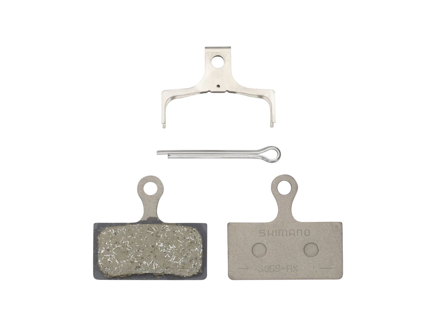 Disc Brake Pads Shimano Shimano G05S-RX Disc Brake Pad Spring - Resin Compound Stainless Steel Back Plate One Pair Rosy Brown