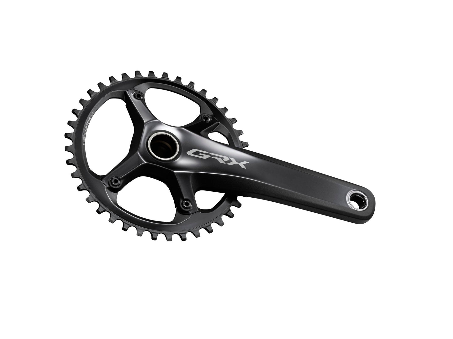 Cranksets and Arms Shimano Shimano GRX FC-RX810-1 Crankset - 172.5mm 11-Speed 40t 110 BCD Hollowtech II Spindle Interface BLK Dark Slate Gray