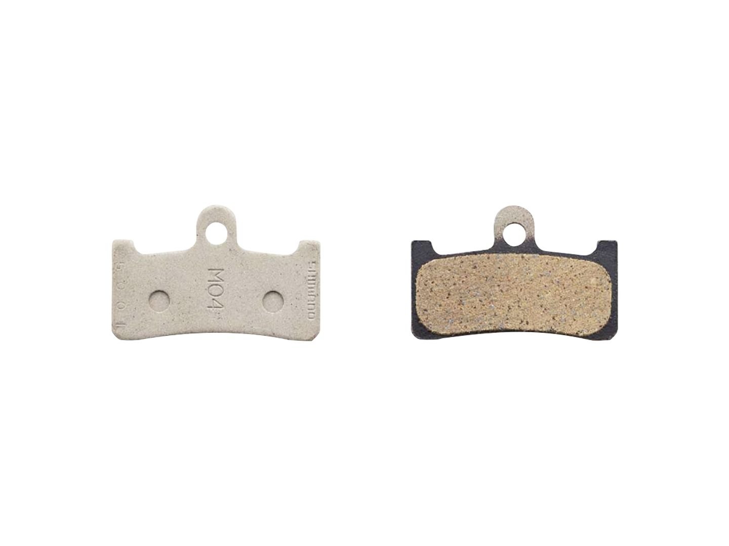 Disc Brake Pads Shimano Shimano M04-RX Disc Brake Pads Spring - Resin Compound Steel Back Plate Fits XT M755 One Pair Gray