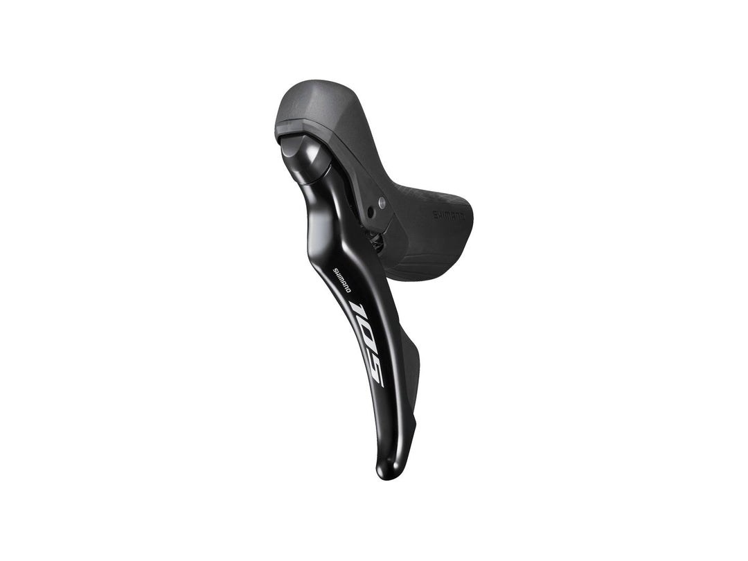 Brake/Shift Lever - Drop Bar Shimano Shimano 105 105 ST-R7120-L Shift/Brake Lever BR-R7170 Hydraulic Disc Brake Caliper - Left/Front 2x Flat Mount BLK Dark Slate Gray