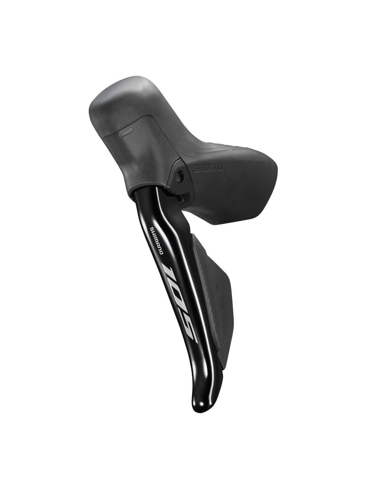 Brake/Shift Lever - Drop Bar Shimano Shimano 105 ST-R7170-L Di2 Shift/Brake Lever BR-R7170 Hydraulic Disc Brake Caliper - Front 2x Flat Mount Fork Adaptor BLK Dark Slate Gray
