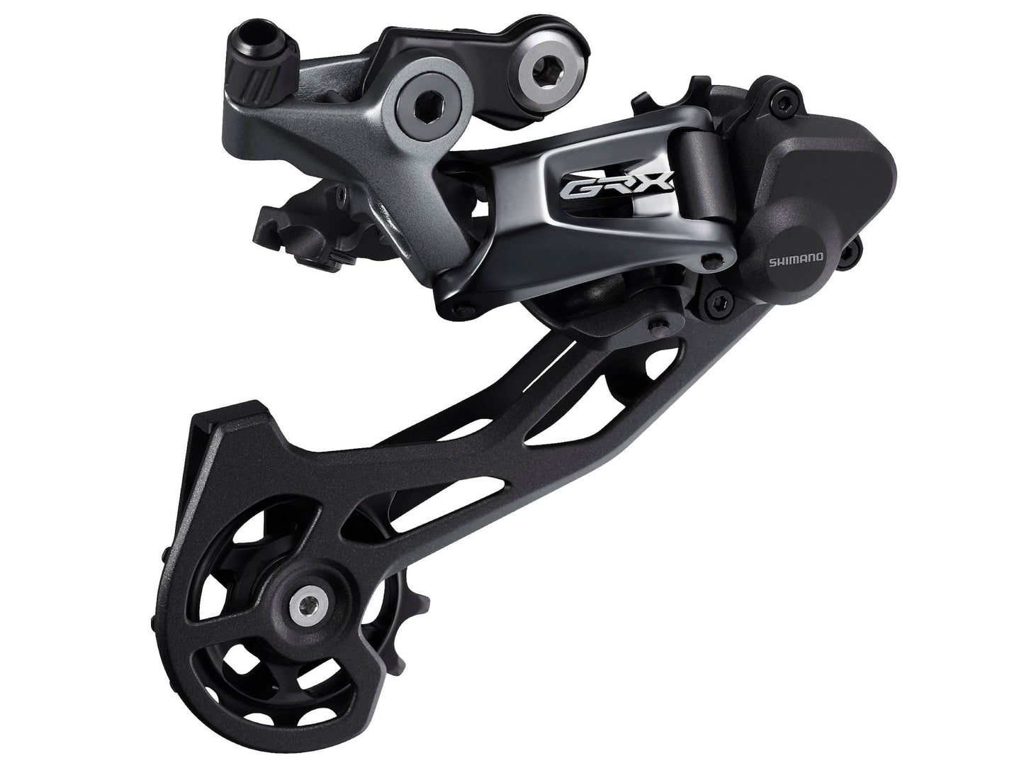 Rear Derailleurs Shimano Shimano GRX RD-RX810 Rear Derailleur - 11-Speed Long Cage BLK With Clutch For 1x 2x 34t Low Sprocket Max Dark Slate Gray