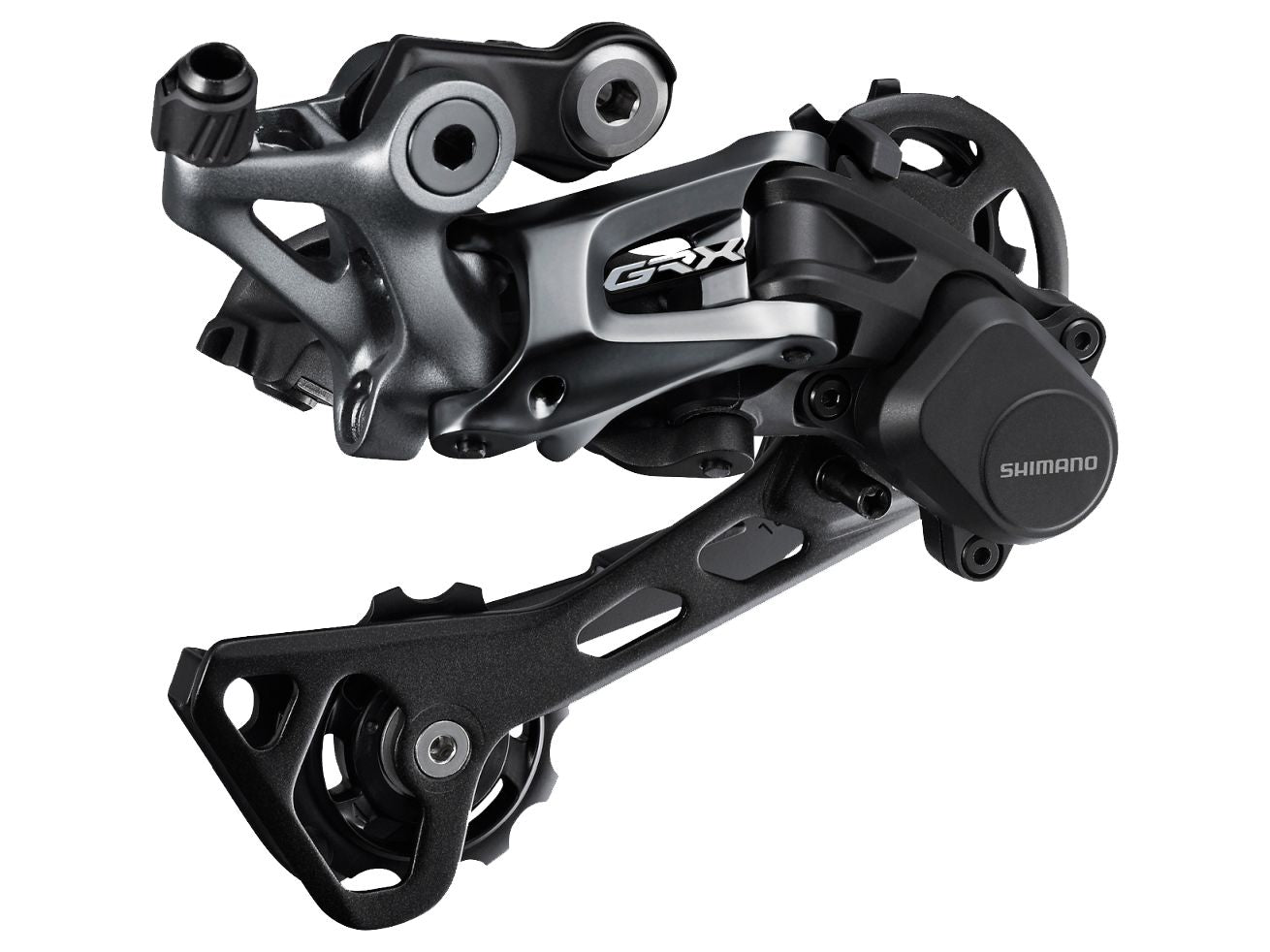 Rear Derailleurs Shimano Shimano GRX RD-RX812 Rear Derailleur - 11-Speed Long Cage BLK With Clutch For 1x 42t Low Sprocket Max Dark Slate Gray