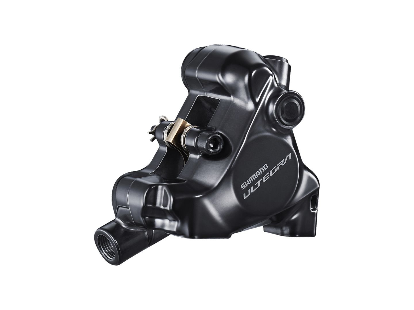 Disc Brake Calipers Shimano Shimano Ultegra BR-8170 Hydraulic Disc Brake Caliper - Rear Flat Mount Finned Resin Brake Pads Dark Slate Gray