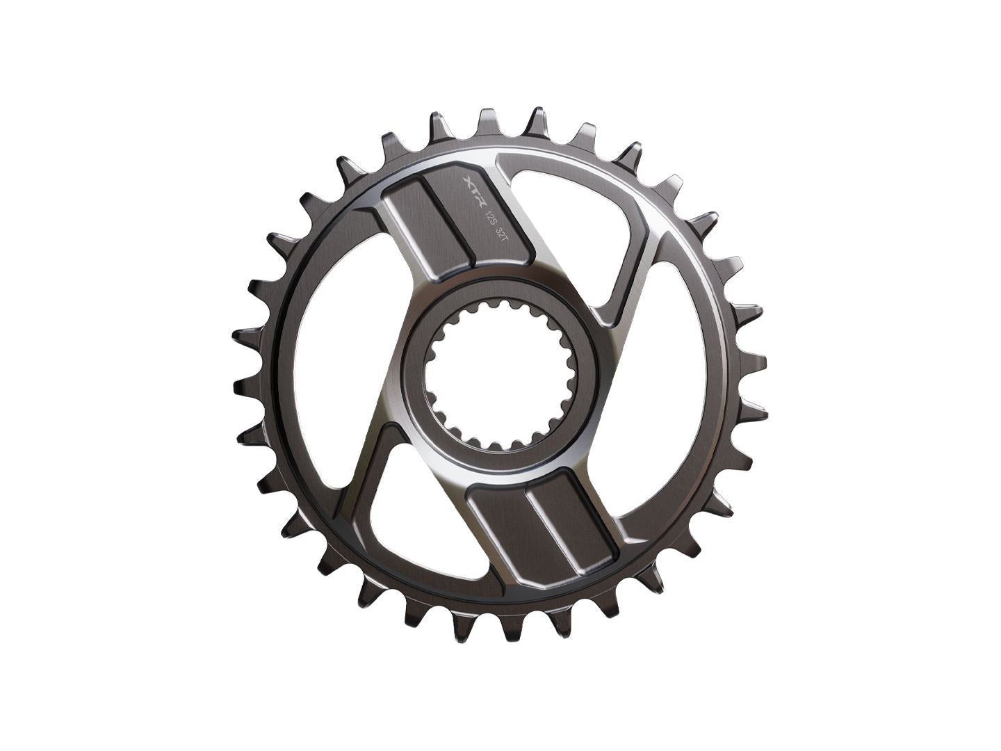 Chainrings Shimano Shimano XTR SM-CRM96 1x Direct Mount Chainring - 34t Shimano Direct Mount For 12-Speed HG+ Chain Fits M9200 M9220 Crank Dark Gray Dark Slate Gray