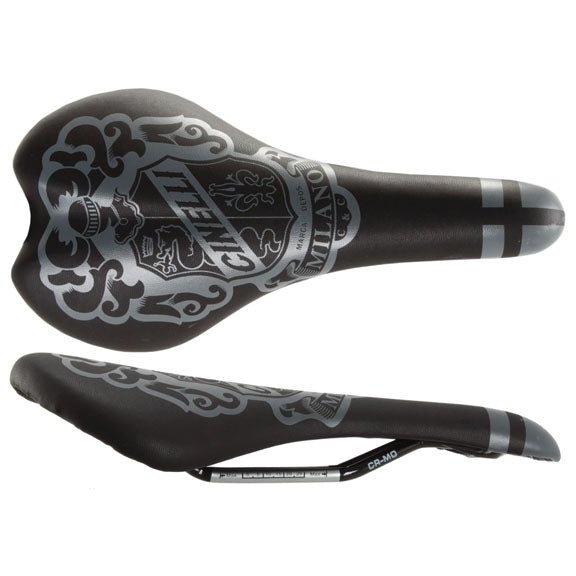 Saddles Cinelli Cinelli Cavaliere Crest Saddle CrMo Rail - Black Knight Dark Slate Gray